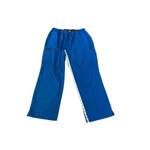 Koi Basics Becca Royal Blue Cargo Scrub Pants Womens 2X Elastic Waist 30 Inseam